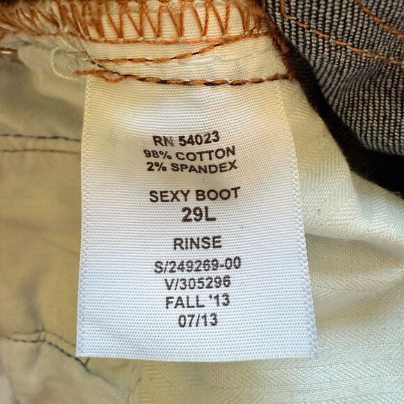 NWOT Gap 1969 Sexy Boot Low-Rise Dark Wash Stretch Y2K Denim Jeans Sz 29L - Picture 5 of 7